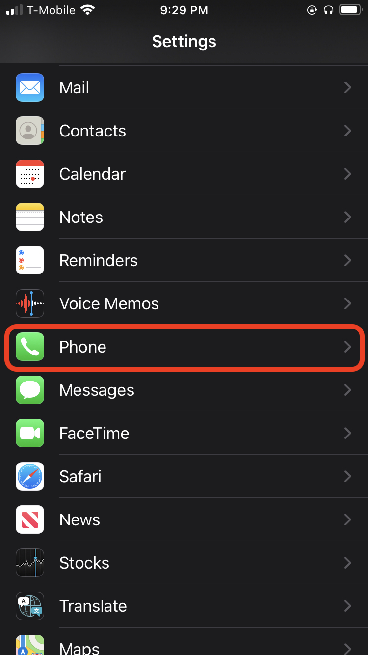Disabling WiFi calling on iPhone