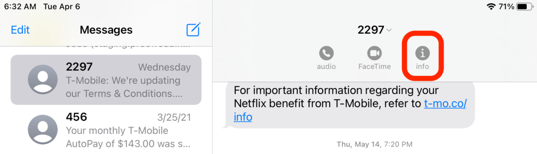 Blocking text messages on your iPad