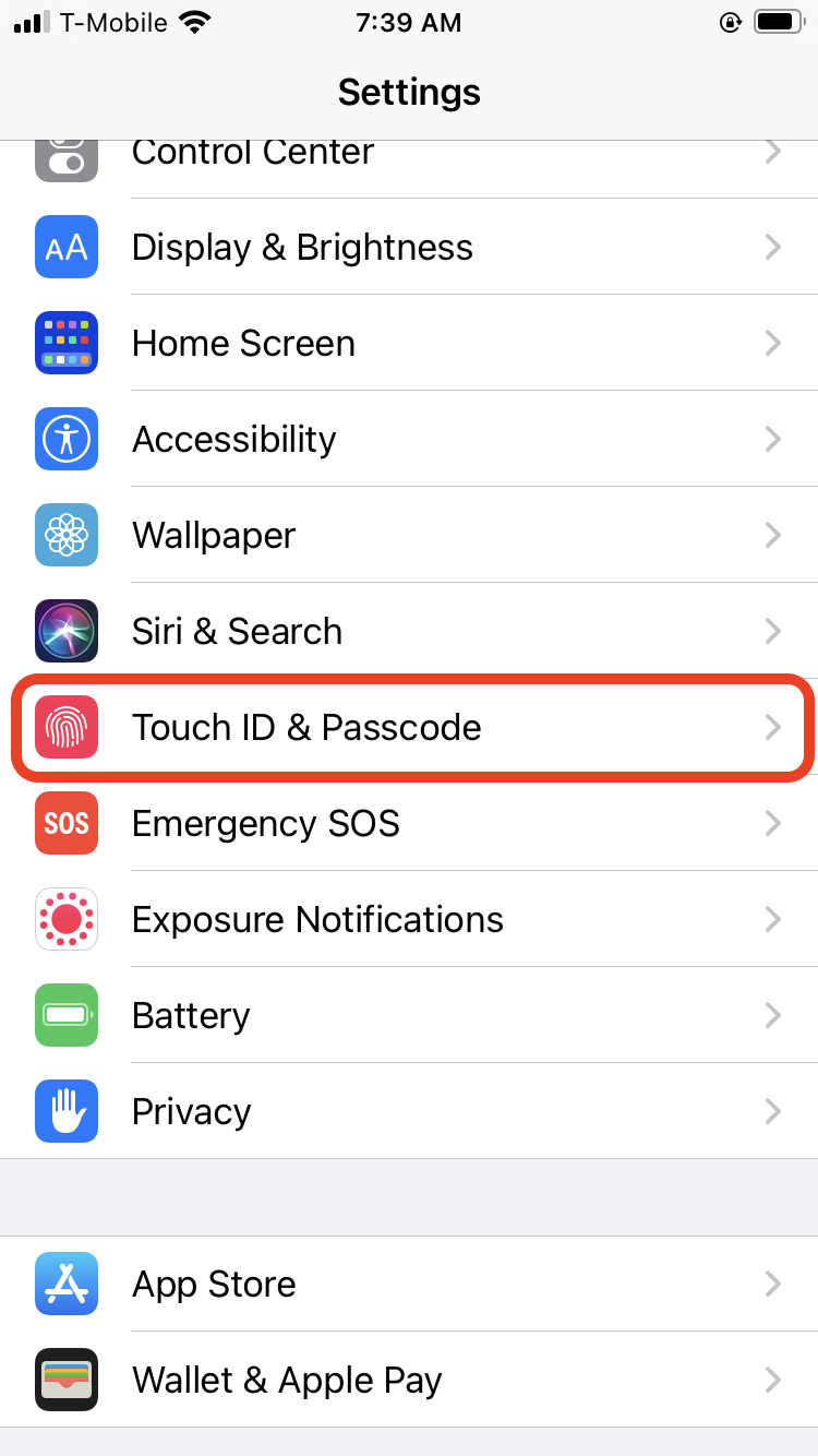 Change iPhone passcode