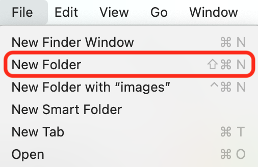Make a folder on a Mac
