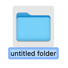 Make a folder on a Mac
