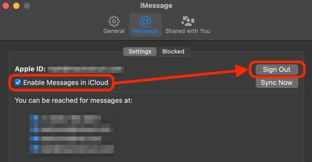 Disable iMessage on a Mac