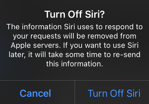 Disabling Siri on an iPad