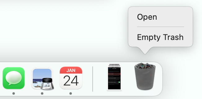 Empty your Mac&rsquo;s trash