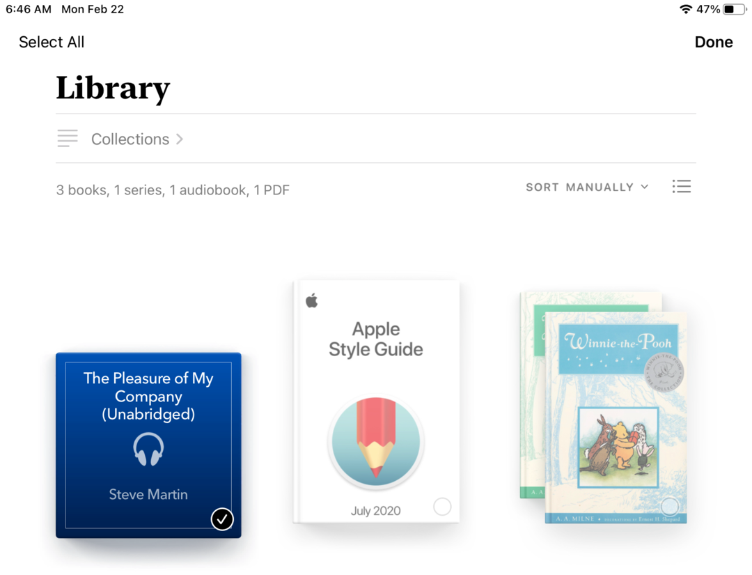 Deleting books on iPad and iPhone