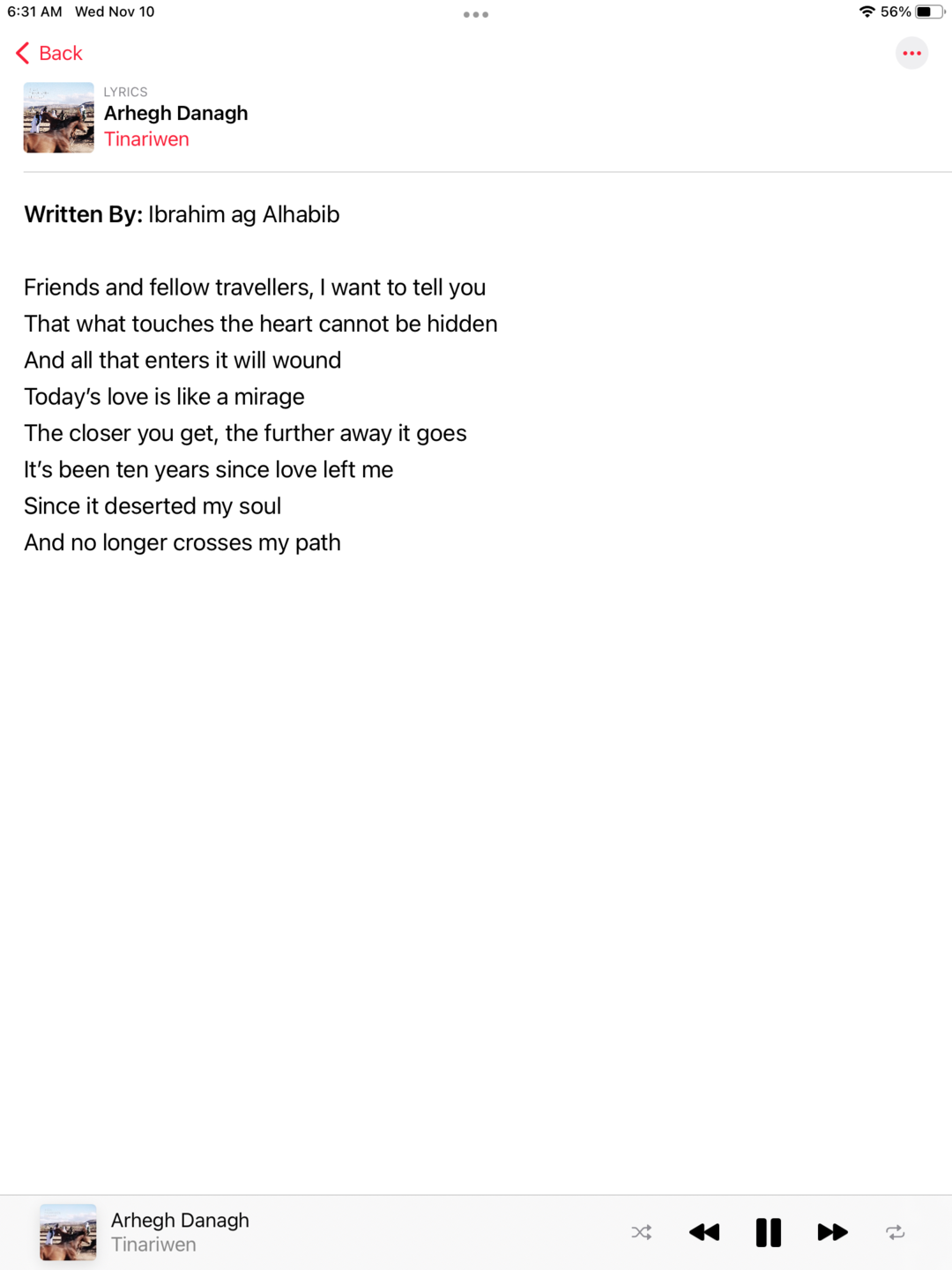 View lyrics in Apple Music on iPad