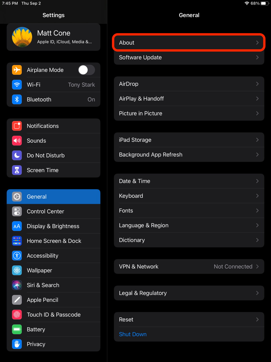 Check which version of iPadOS your iPad is using