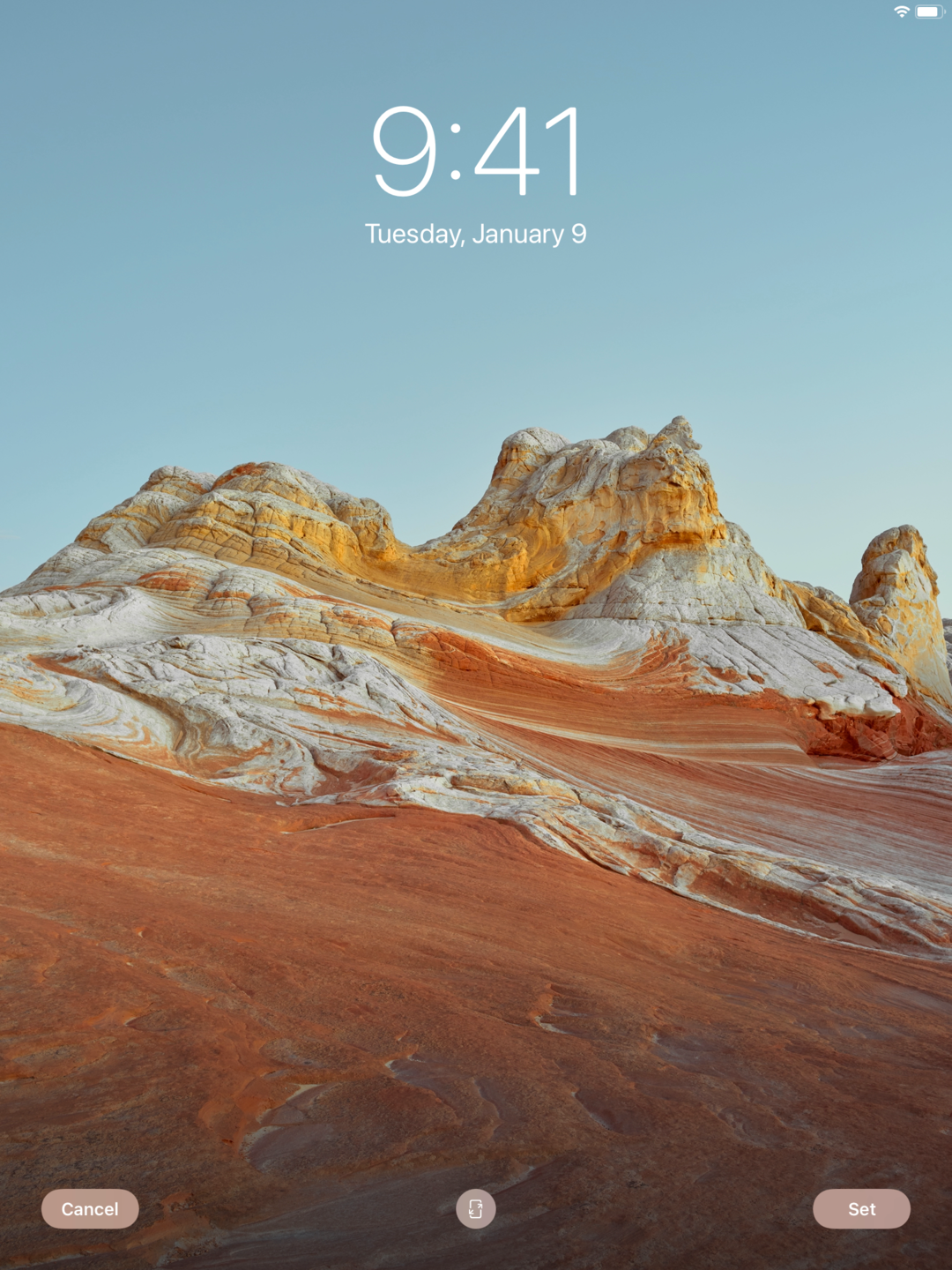 iPad wallpaper settings