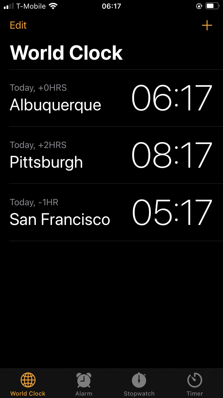 iPhone on military time