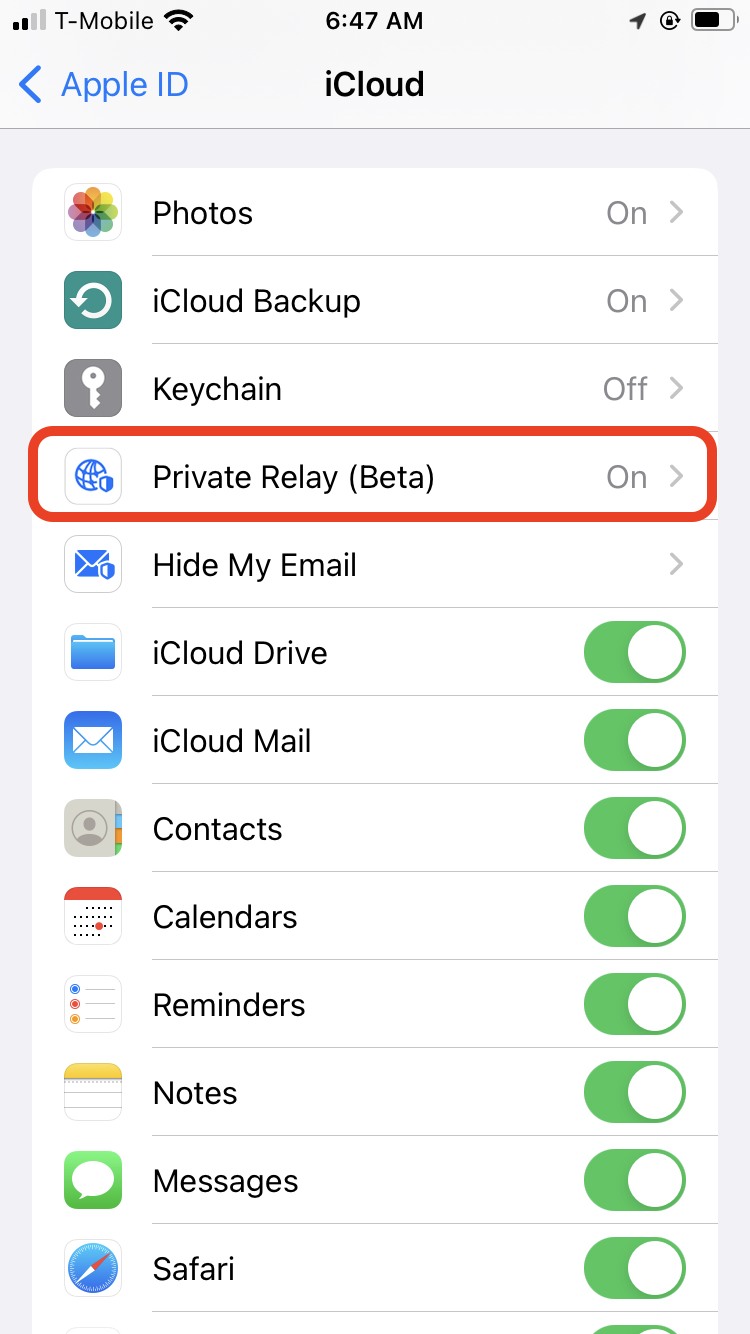 Enable Private Relay on your iPhone