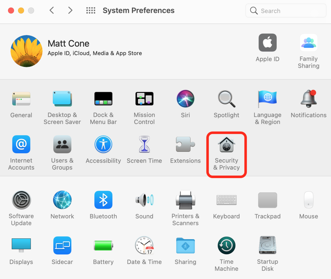 Mac system preferences