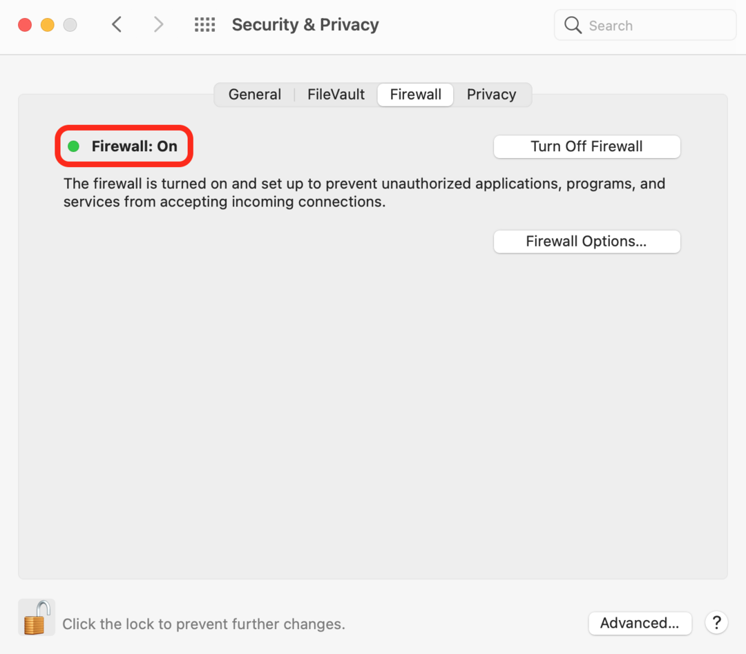 Turning on the Mac&rsquo;s firewall