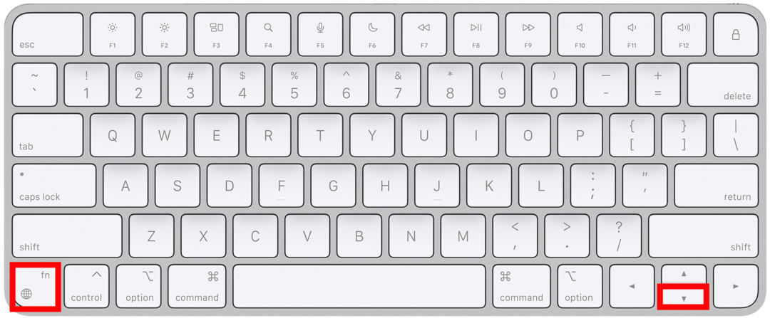 Page down on Mac