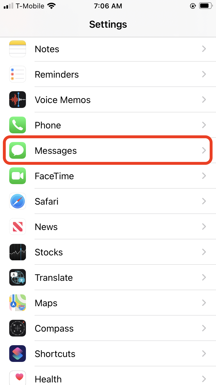 Turn off read receipts on your iPhone