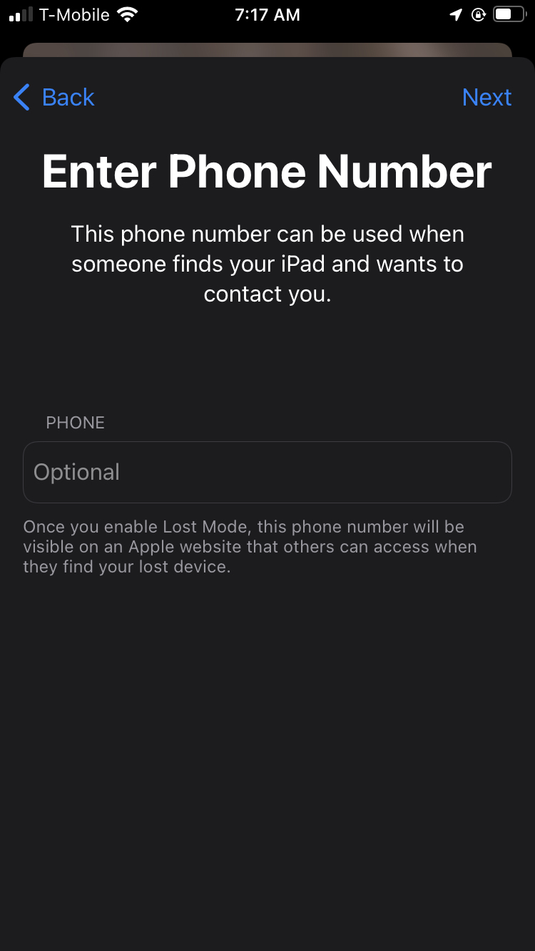 Remotely lock your iPad