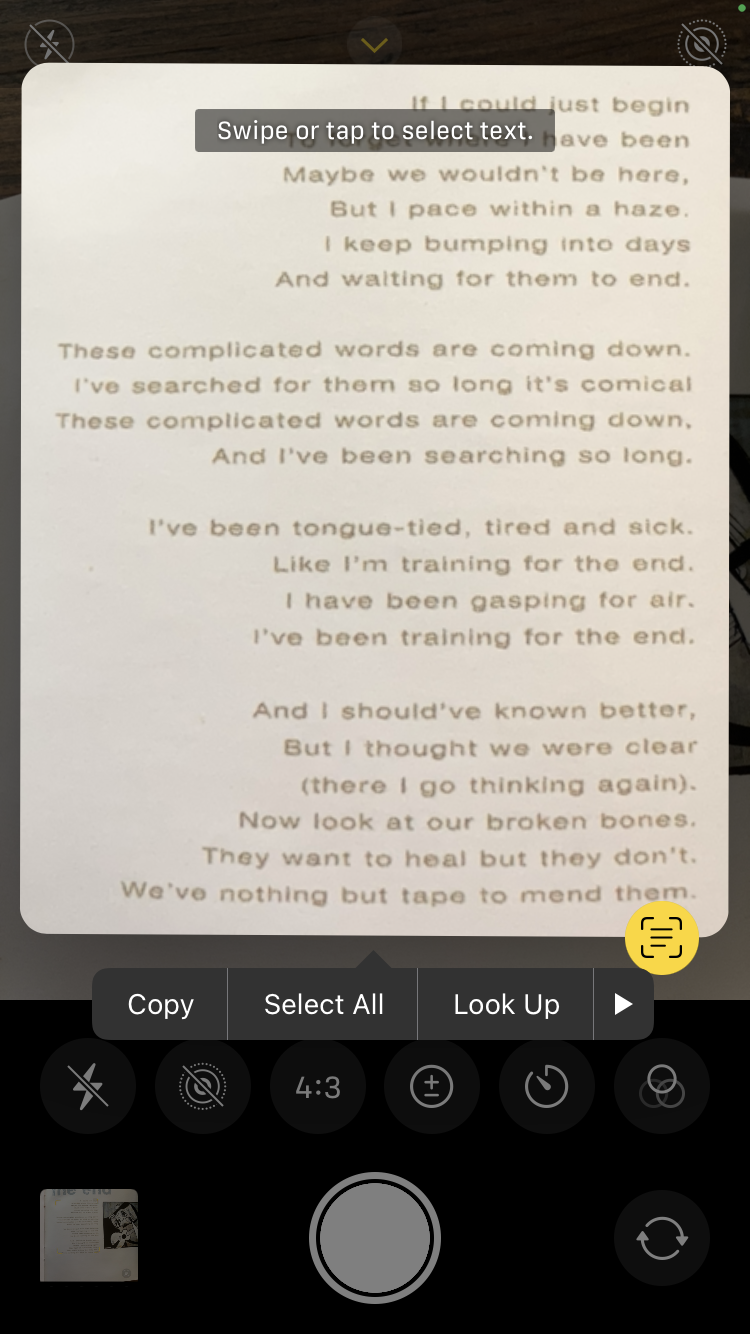 Scan text using your iPhone’s camera
