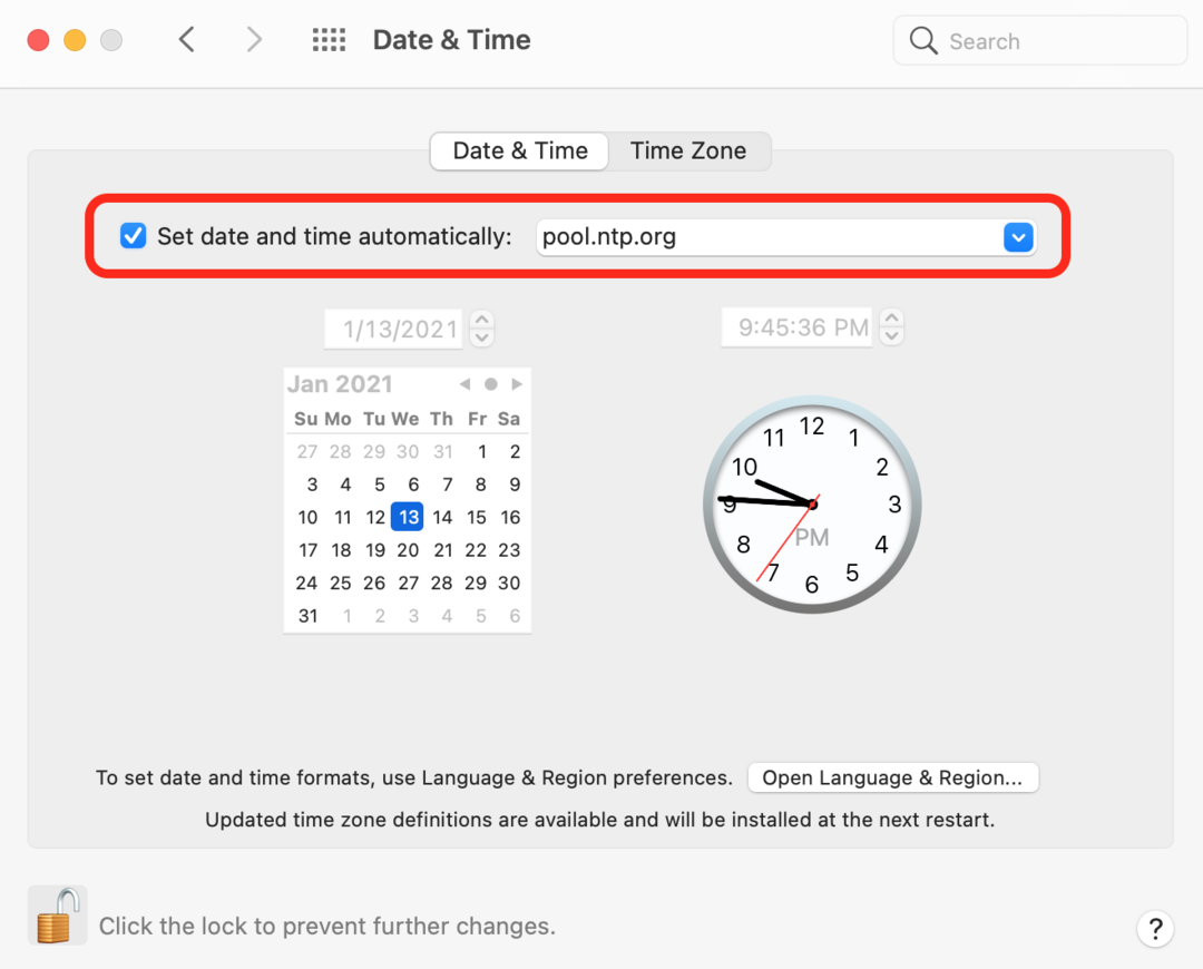 Mac time server