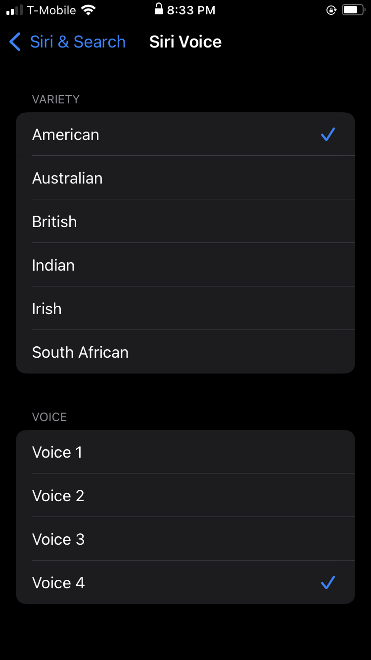 Change Siri voice on an iPhone