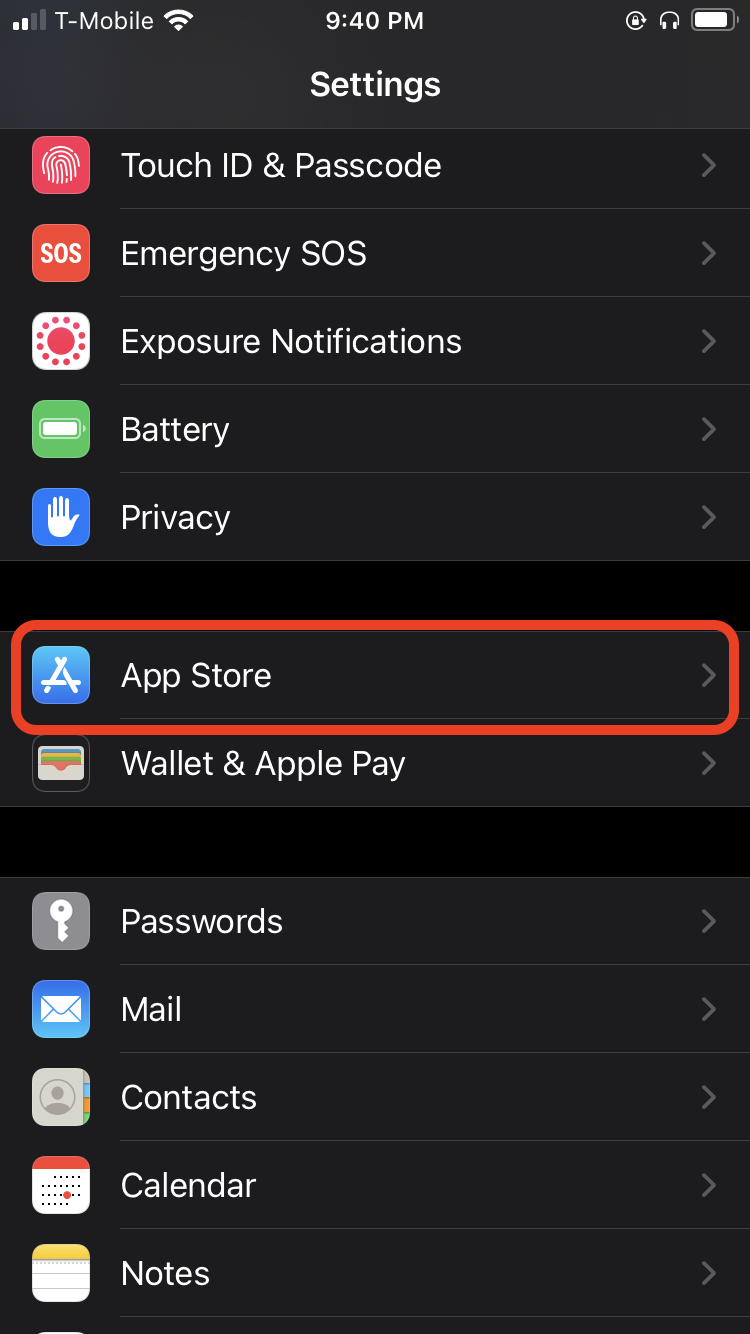 Update apps on your iPhone