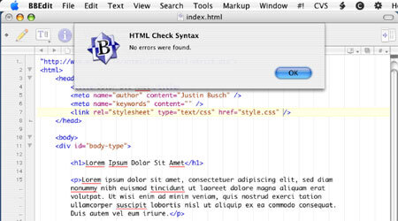 BBEdit on Mac
