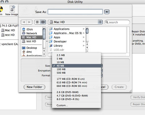 Creating an encrypted disk image on your Mac