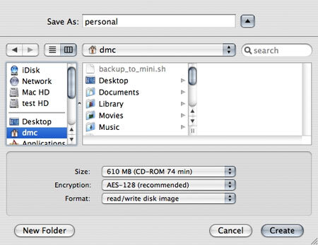 Creating an encrypted disk image on your Mac