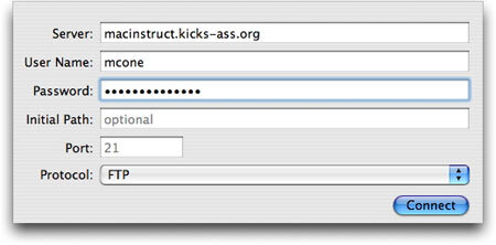Accessing a Mac&rsquo;s FTP server