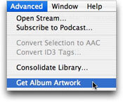 Missing Album Artwork in iTunes