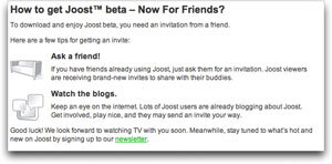 Joost application for Mac