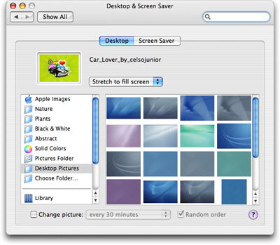 Customize the desktop and screensaver on your Mac