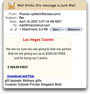 Stopping spam email on a Mac