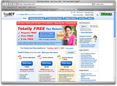 TaxACT app for Mac