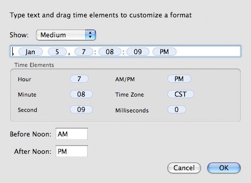 Display the date in Mac menubar